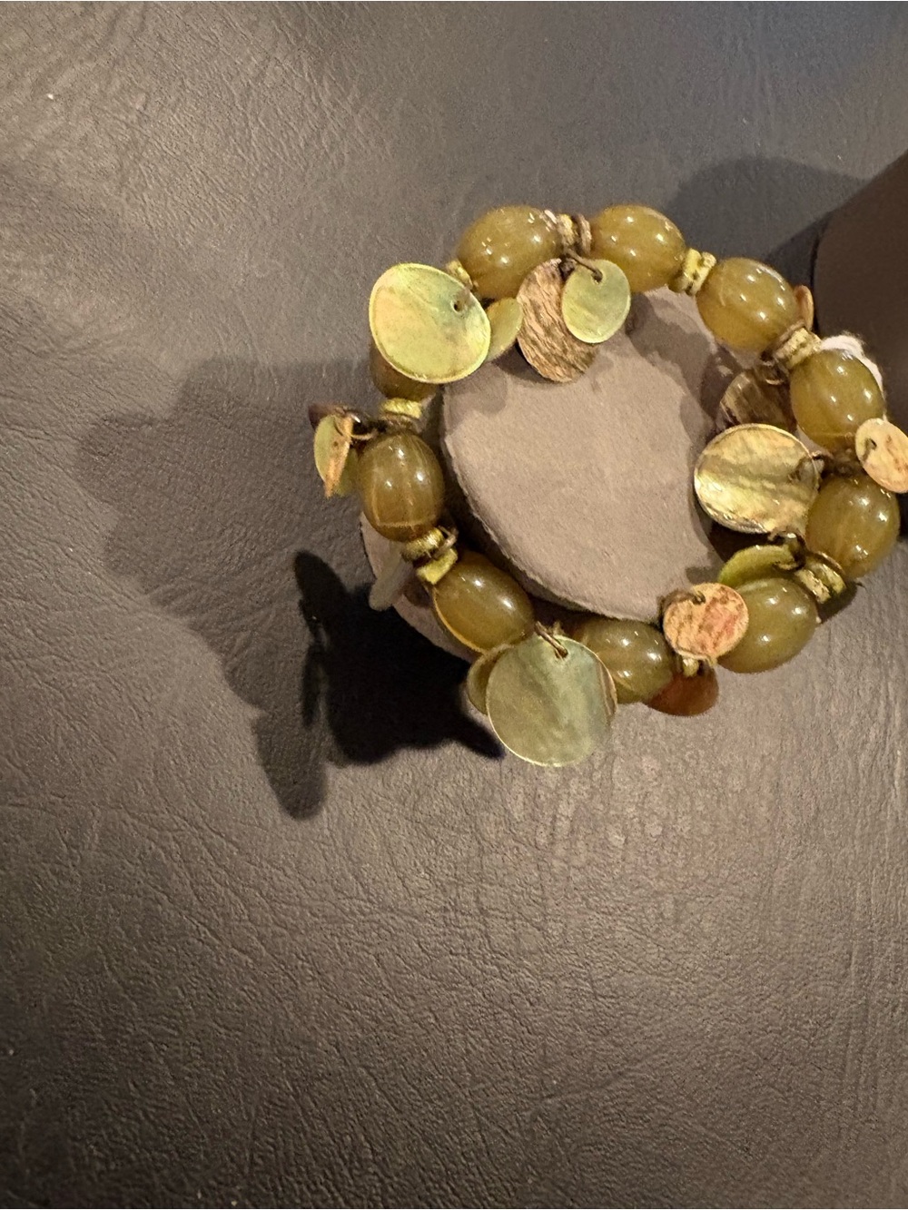 Green Beaded Charm Bracelet - Women Jewelry